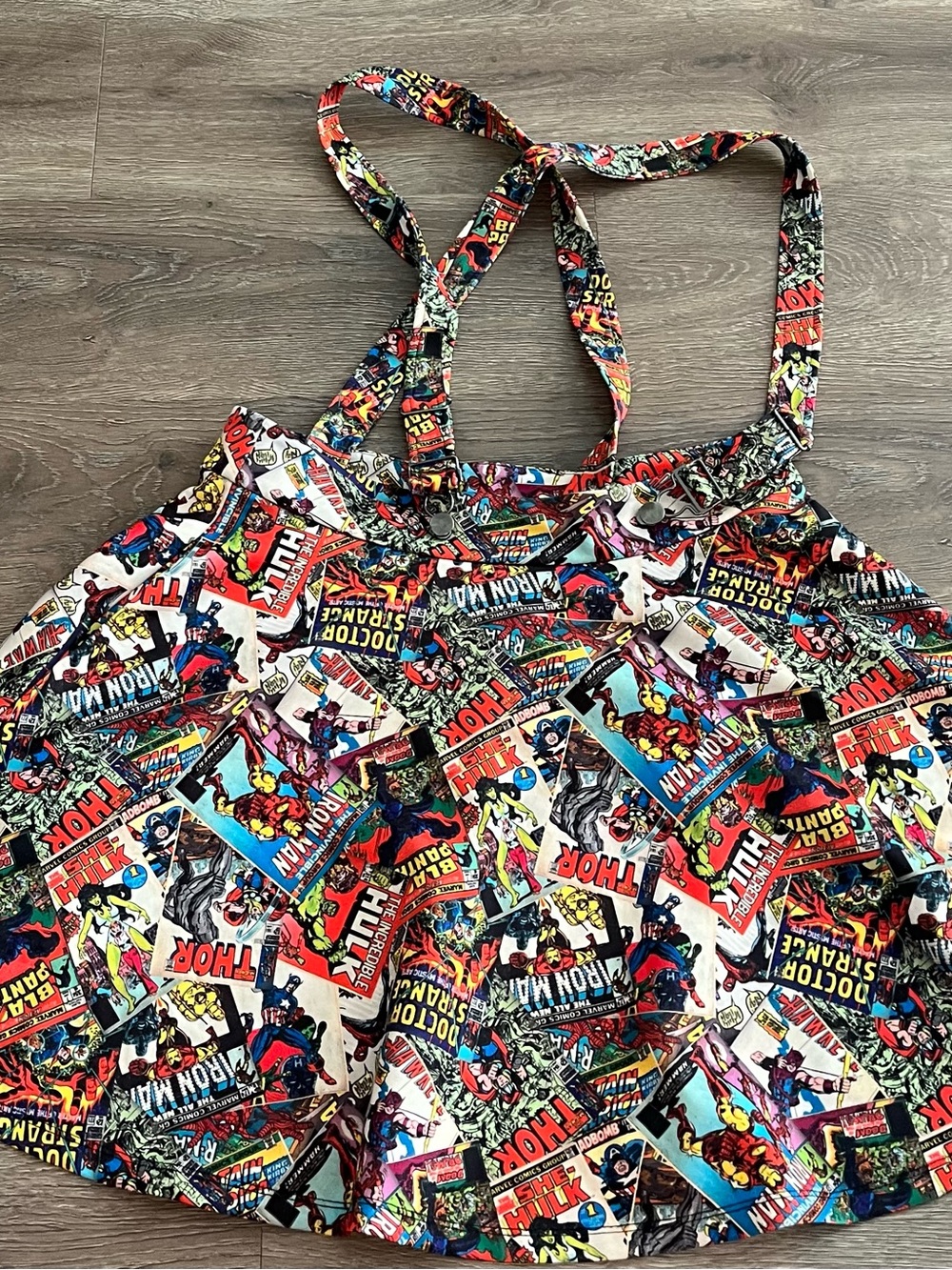 Her Universe Multicolor Marvel Comic Print Circle Skirt